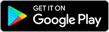 Google Play download button shown as a black rectangular badge with the Google Play logo and a clear call to action for accessing the store.