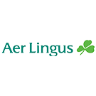 The Aer Lingus logo featuring the company name in green lettering alongside a green three‑leaf clover symbol on a white background.