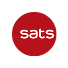 The SATS logo consisting of the word sats in white rounded lowercase letters centered inside a solid red circular shape on a white background.